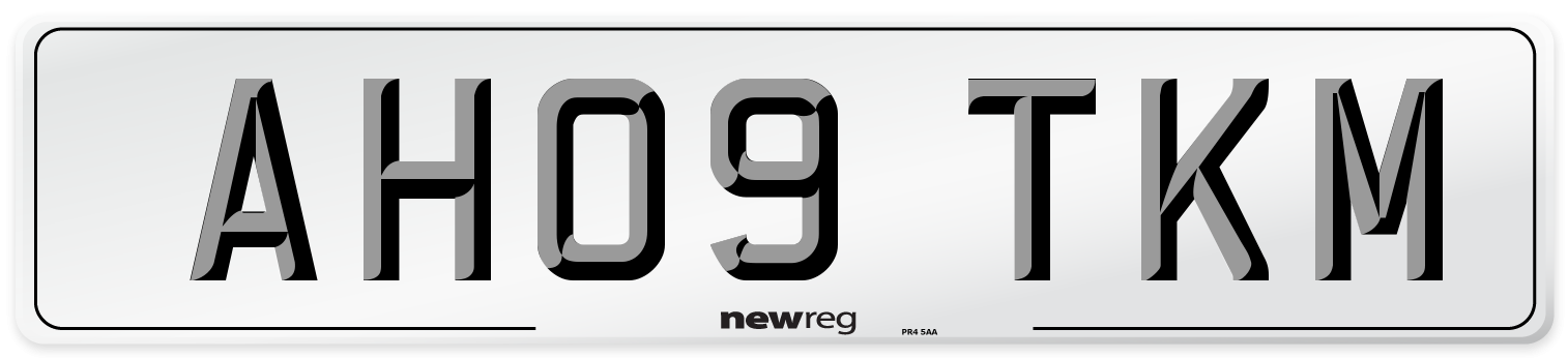 AH09 TKM Number Plate from New Reg